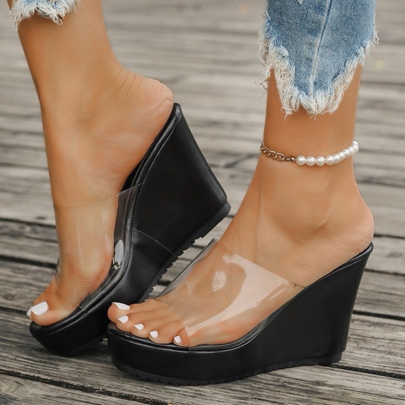Open Toe Wedge Sandals.                10060076519 - Picture 5 of 7